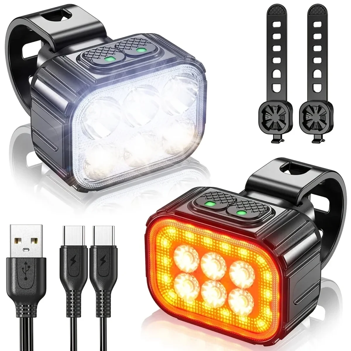 Q6 LED Bicycle Headlight Lightweight USB Rechargeable